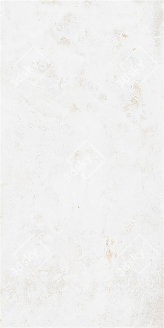 Elegant Troia White Stone Wall Tiles 3D model image 4