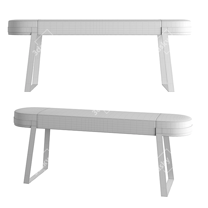 Etrier Bench: Sleek and Stylish 3D model image 3