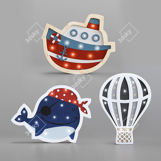 Sailing Adventure Nightlight 3D model image 1