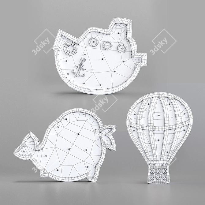 Sailing Adventure Nightlight 3D model image 2