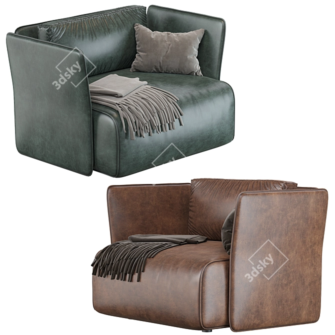 Elegant Smuk Armchair 3D model image 2