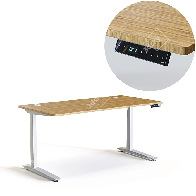 Ultimate Adjustable Height Electric Desk 3D model image 1