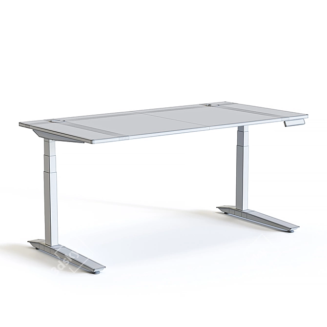 Ultimate Adjustable Height Electric Desk 3D model image 7