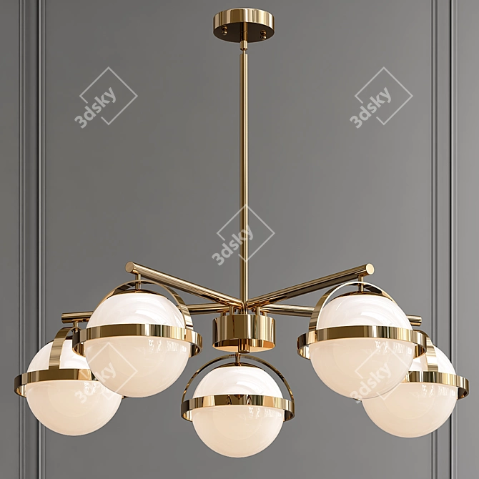 Elegant Chandelier with Balls 3D model image 1