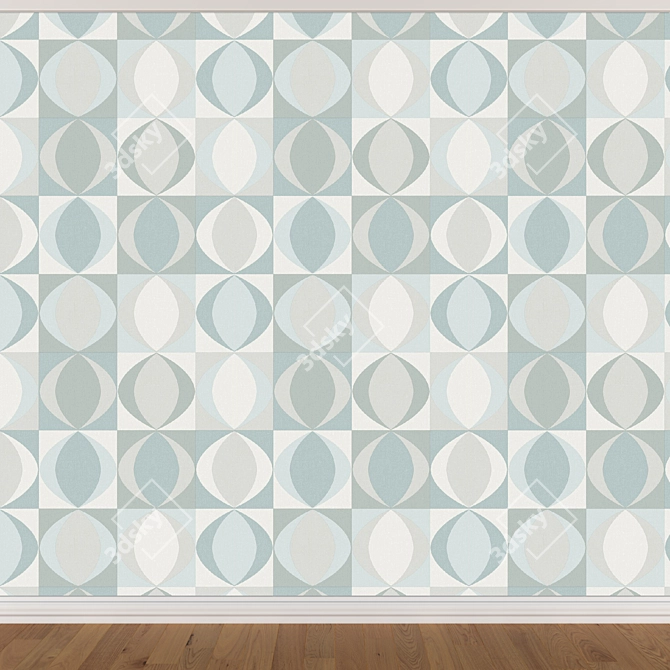 Seamless Wallpaper Set with 3 Textures 3D model image 3