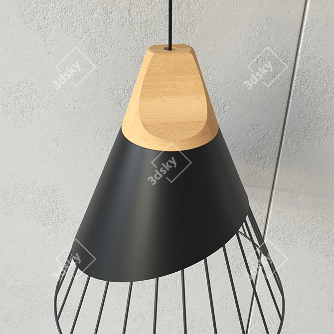Modern Metal Pendant Lamp 3D model image 3