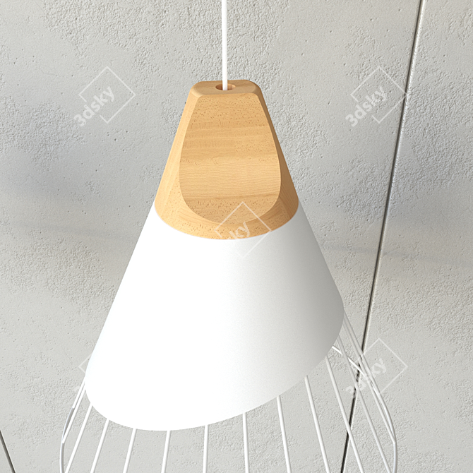 Modern Metal Pendant Lamp 3D model image 4