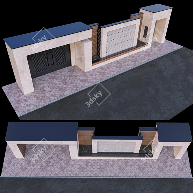 Modern Gate for V-Ray & Corona 3D model image 4