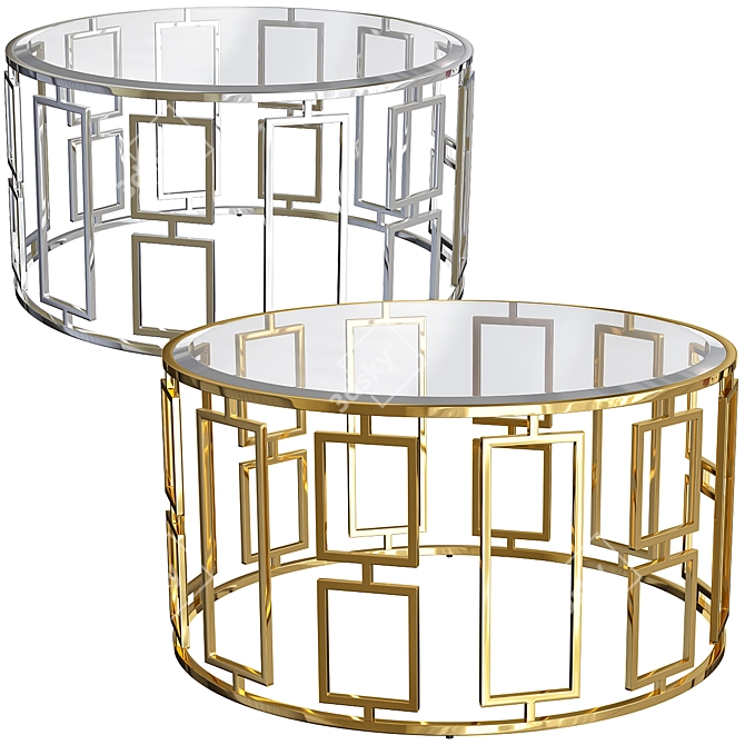 Regal Gold Coffee Table 3D model image 1