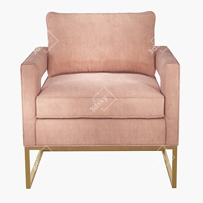  Bevin Accent Chair: Elegant and Stylish Seating 3D model image 7