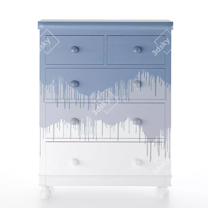 Drip Art Dresser 3D model image 1