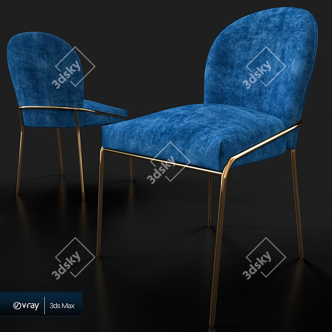 Modern Astrud Dining Chair 3D model image 1