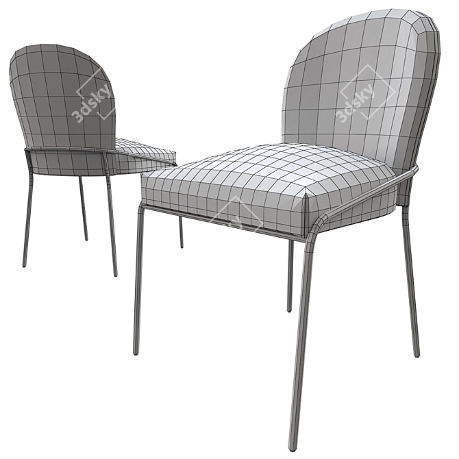 Modern Astrud Dining Chair 3D model image 3