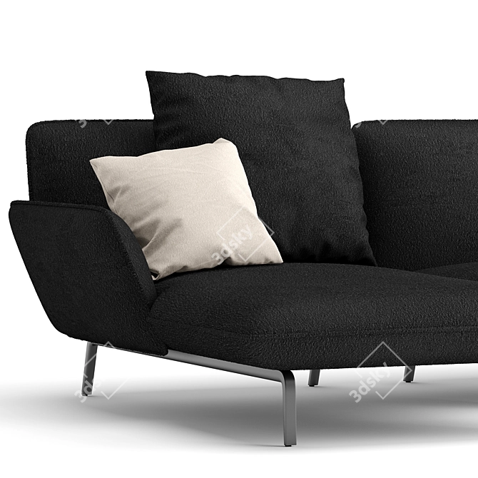 Elegant Zanotta Dove Chaise Lounge 3D model image 2