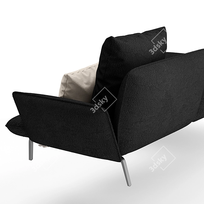 Elegant Zanotta Dove Chaise Lounge 3D model image 4
