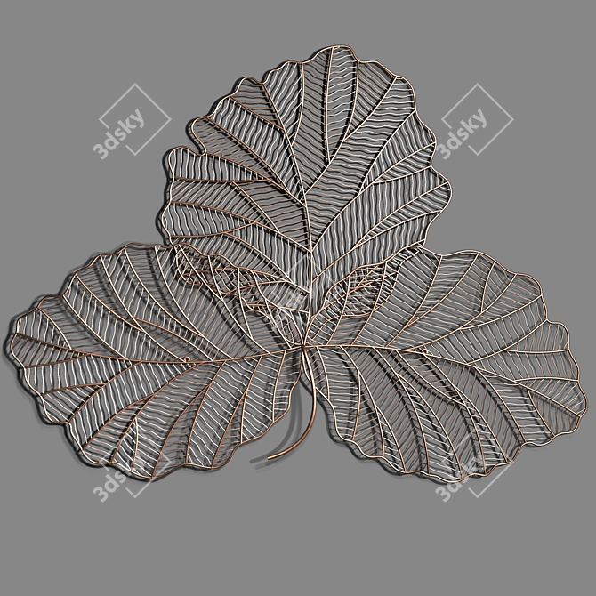Copper Leaf Metal Wall Art 3D model image 8
