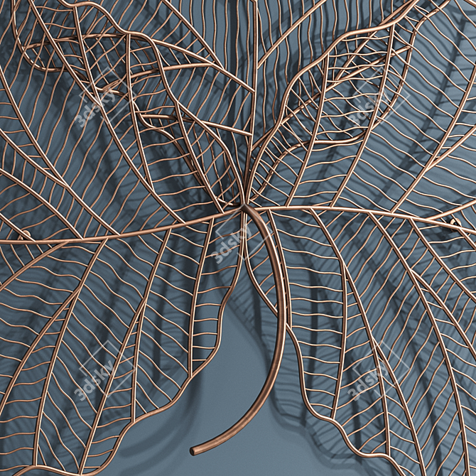 Copper Leaf Metal Wall Art 3D model image 9