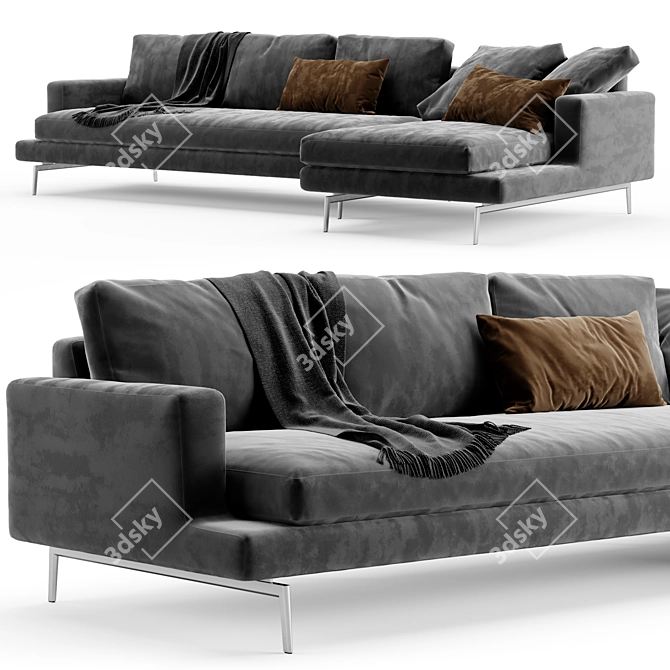 Modern Verzelloni Larsen Sofa 3D model image 1