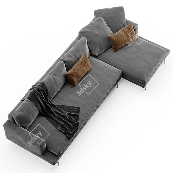 Modern Verzelloni Larsen Sofa 3D model image 3