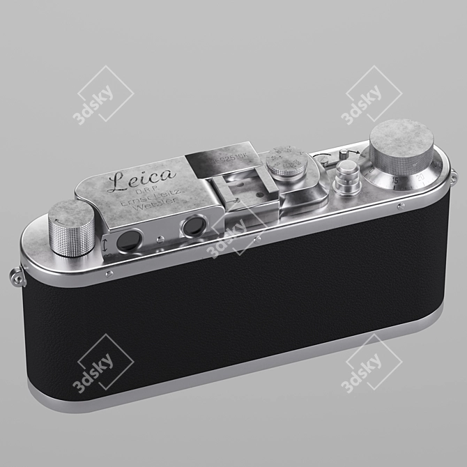 Vintage Leica III Rangefinder Camera 3D model image 3