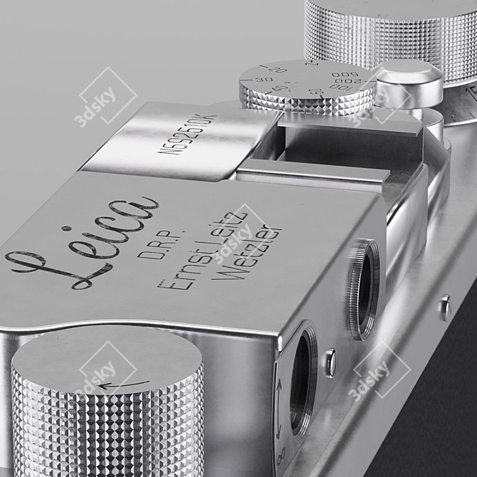 Vintage Leica III Rangefinder Camera 3D model image 4