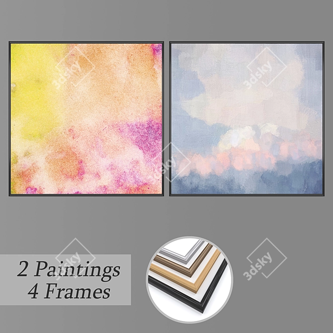 Title: Multiframe Wall Art Set 3D model image 1