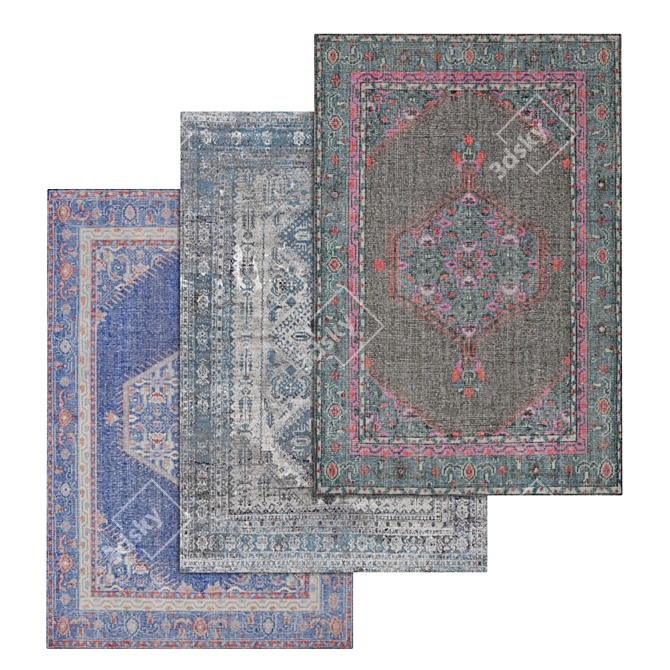 High-Quality Carpets Set 3D model image 1