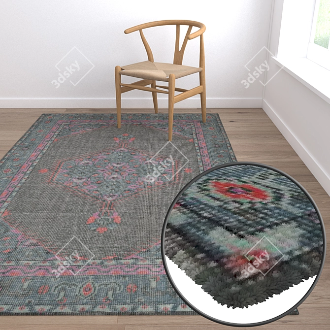 High-Quality Carpets Set 3D model image 5