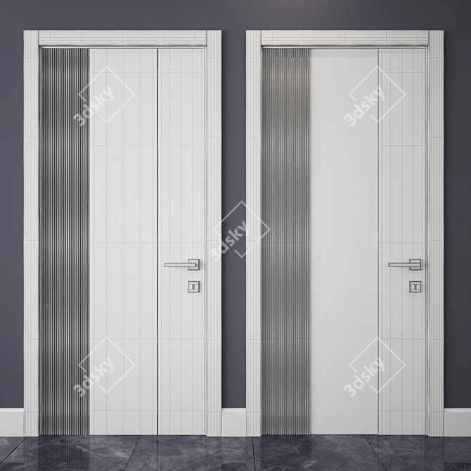 Contemporary 3D Door Design 3D model image 2