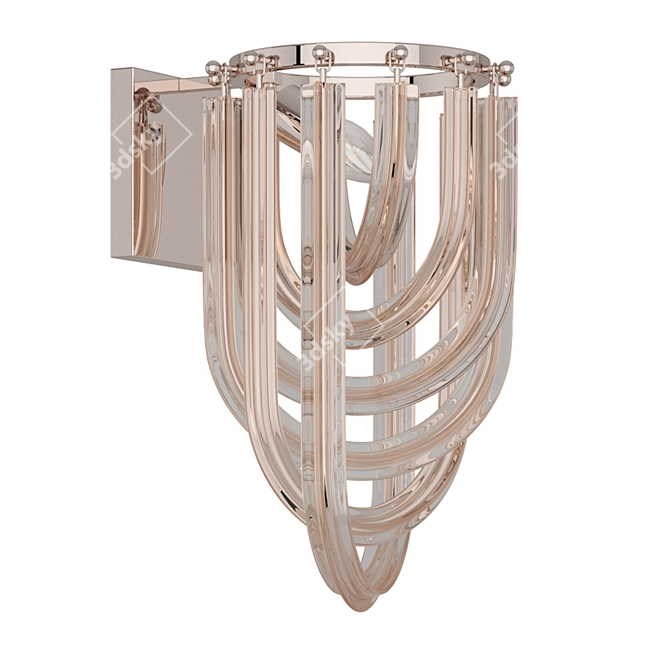 Newport Light Cognac Glass Wall Sconce 3D model image 1