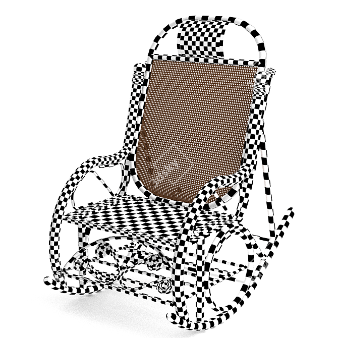 Elegant Geometry Armchair 3D model image 3