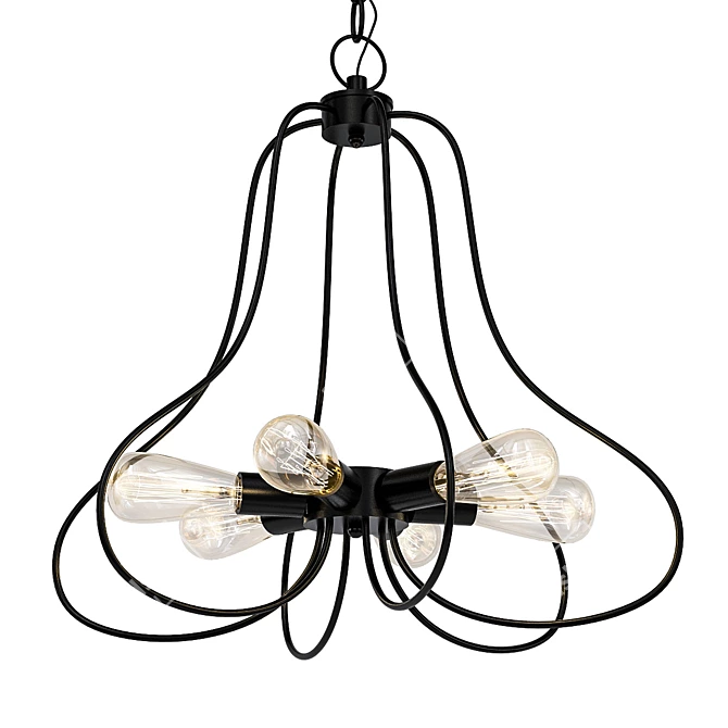 Sleek Latina Pendant Light 3D model image 1