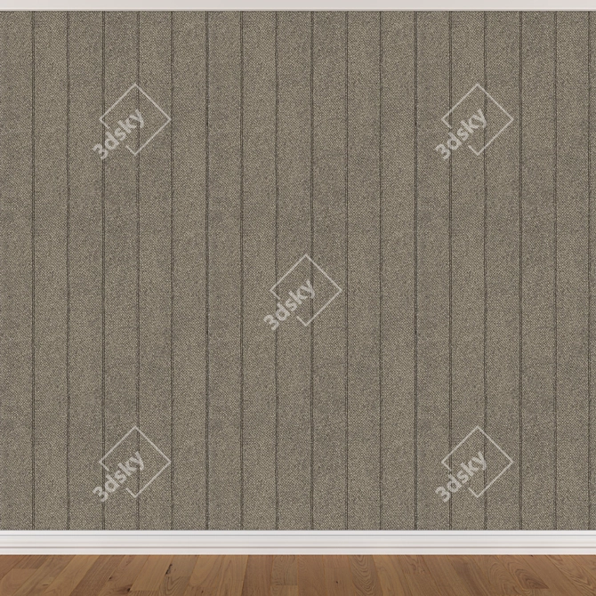 Seamless Wallpaper Set: 3 Colors 3D model image 3