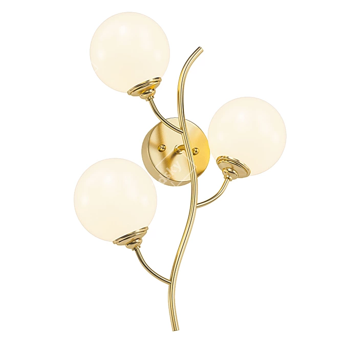 Elegant Grapes Wall Sconce 3D model image 1