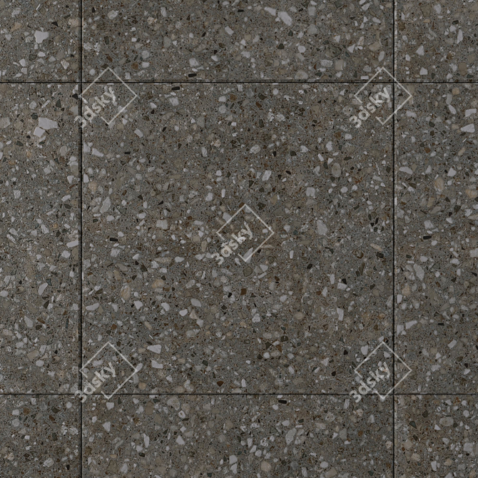 Terrazzo Multi Stone Wall Tiles 3D model image 2