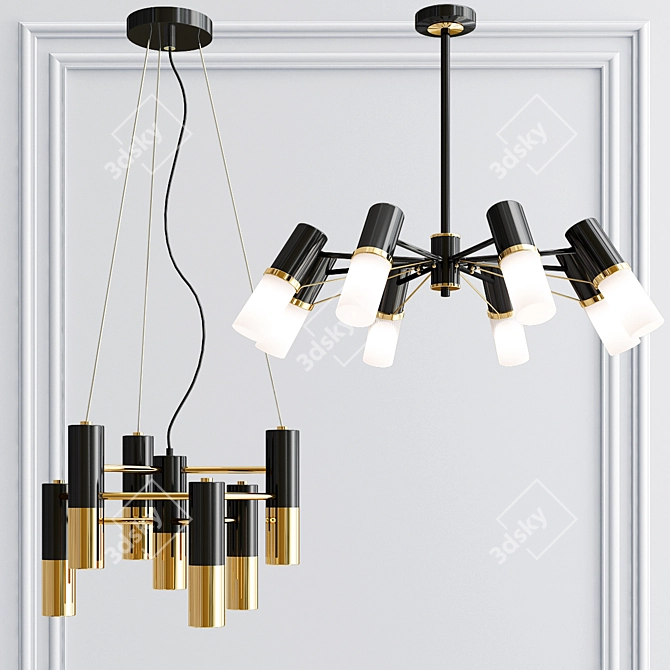 Modern Glass Ceiling Chandelier | VIATOR 3D model image 1