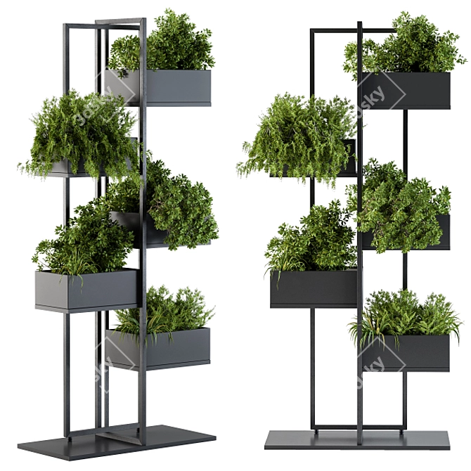 Sleek Stand for Black Box Plants 3D model image 2