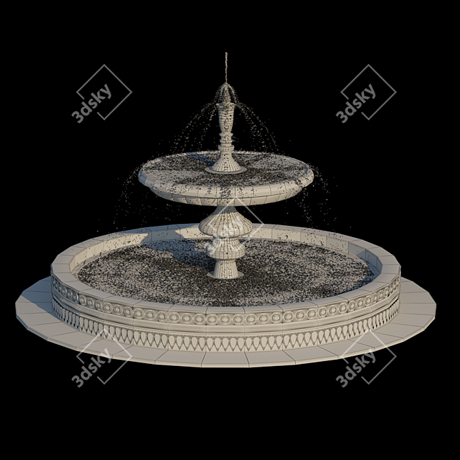 Classic Elegance Fountain 3D model image 2