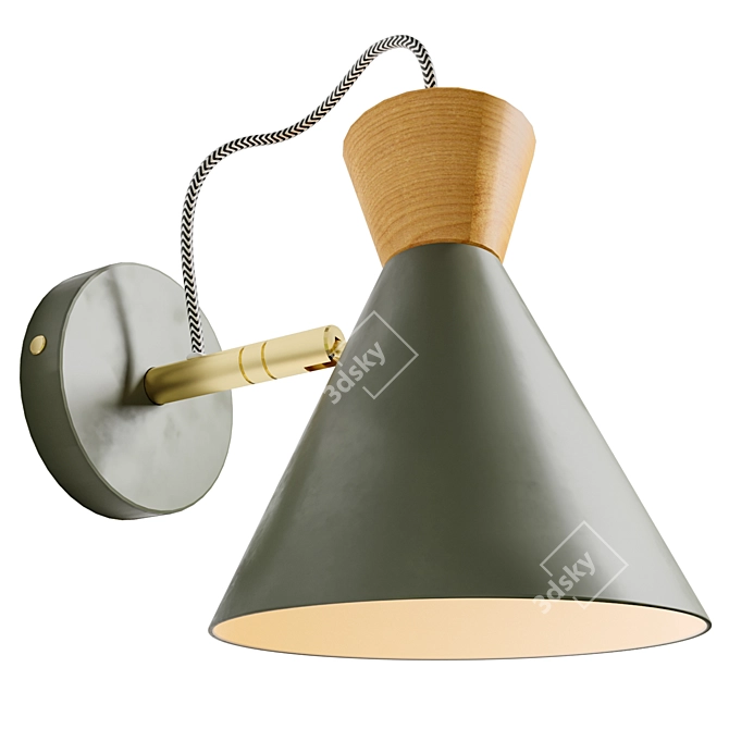 Modern Sindre Wall Lamp: Stylish Lighting Solution 3D model image 1