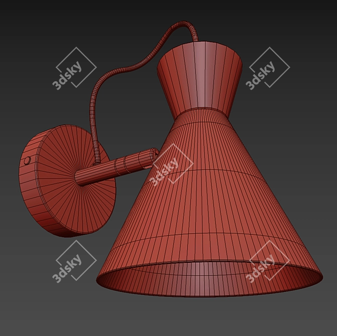 Modern Sindre Wall Lamp: Stylish Lighting Solution 3D model image 2