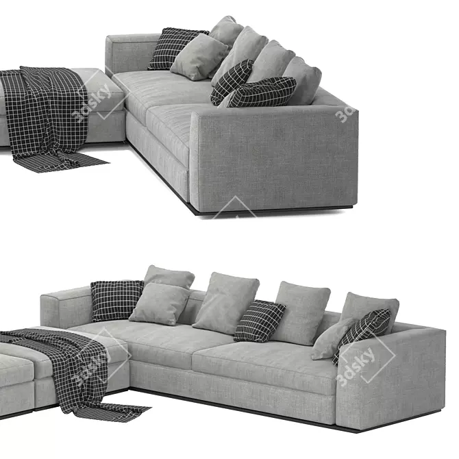 Elegant Minotti Sofa - Luxurious Comfort 3D model image 2