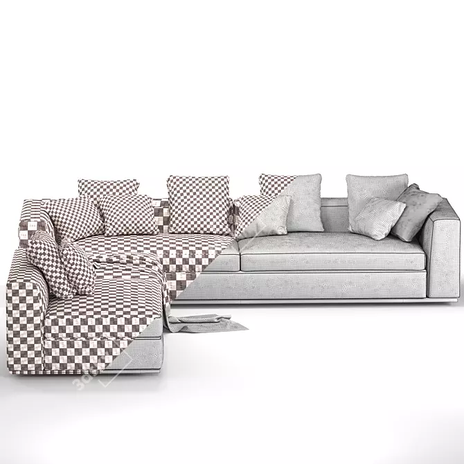 Elegant Minotti Sofa - Luxurious Comfort 3D model image 3