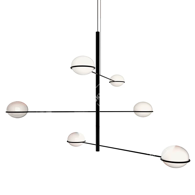 Elegant Coco Pendant Lamp 3D model image 3