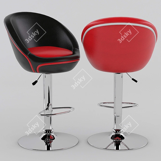 Modern Lounge Bar Stool 3D model image 1