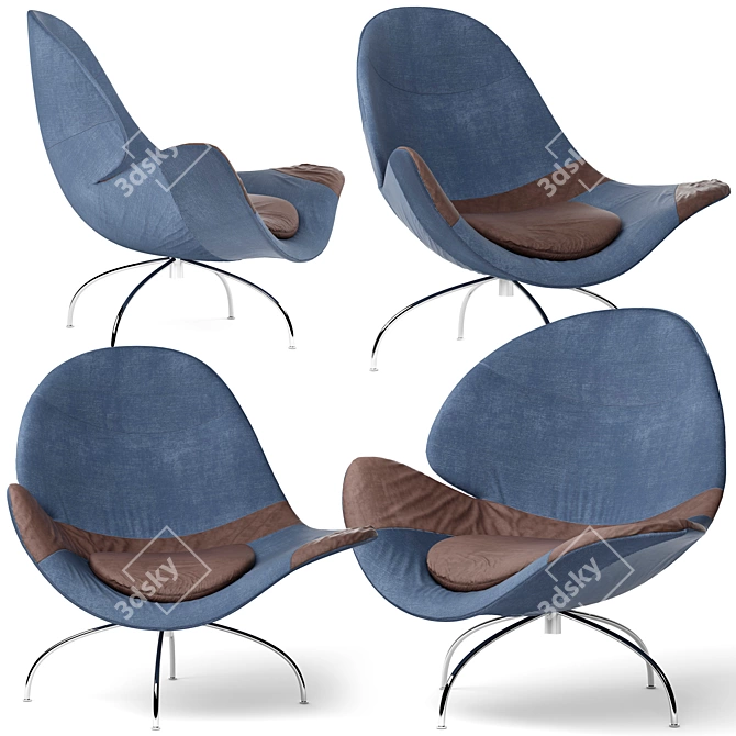 Cloe Armchair: Exclusive Elegance 3D model image 1
