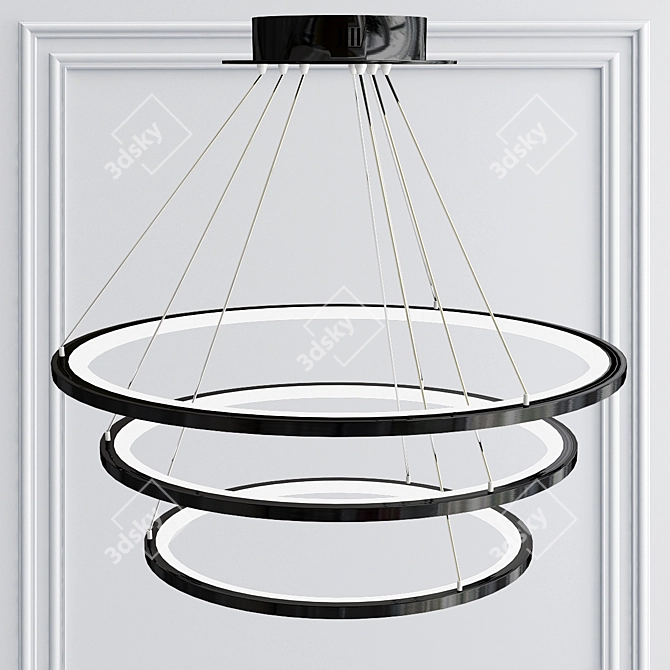 Luxury Ring Chandelier Collection 3D model image 4