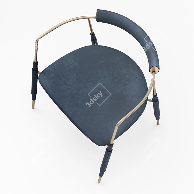 Shake Frame: Elegant Semi-Reclining Chair 3D model image 2