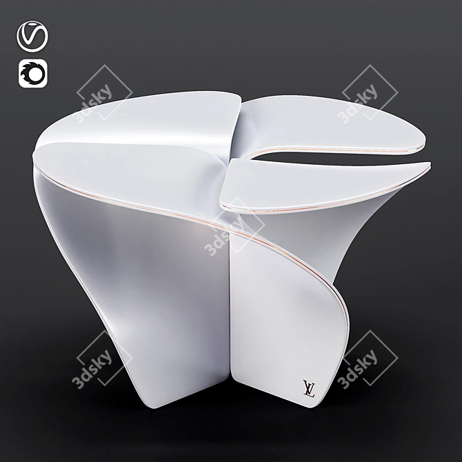 Petals Table: Blossom Stool by Tokujin Yoshioka 3D model image 1