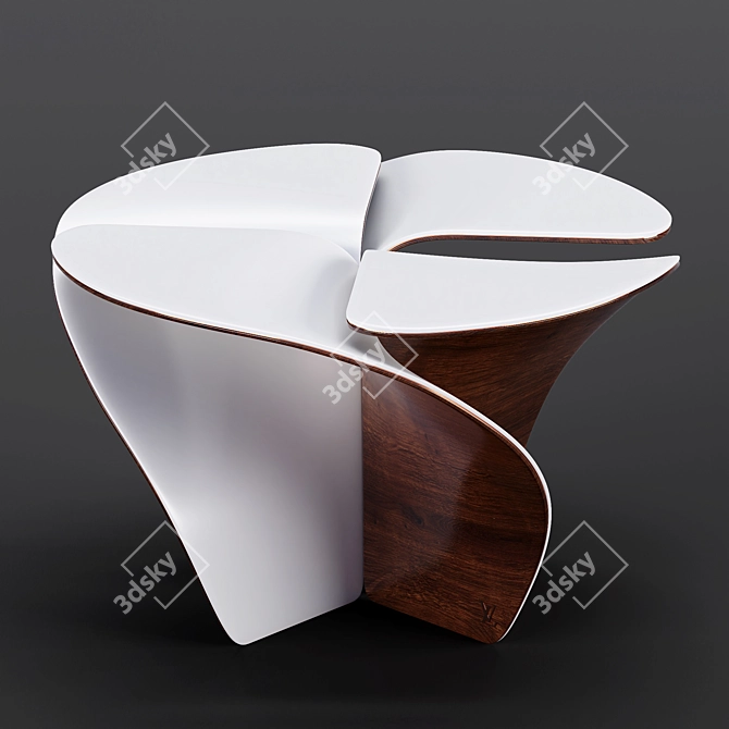 Petals Table: Blossom Stool by Tokujin Yoshioka 3D model image 2