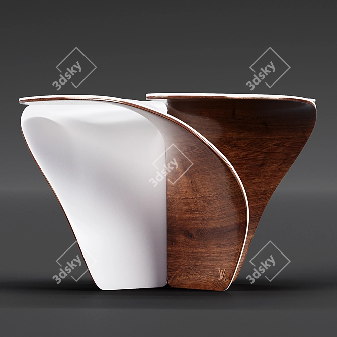 Petals Table: Blossom Stool by Tokujin Yoshioka 3D model image 3